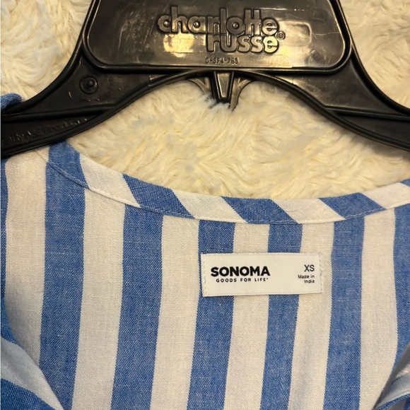 Sonoma Blue and White Striped Dress - Picture 3 of 3